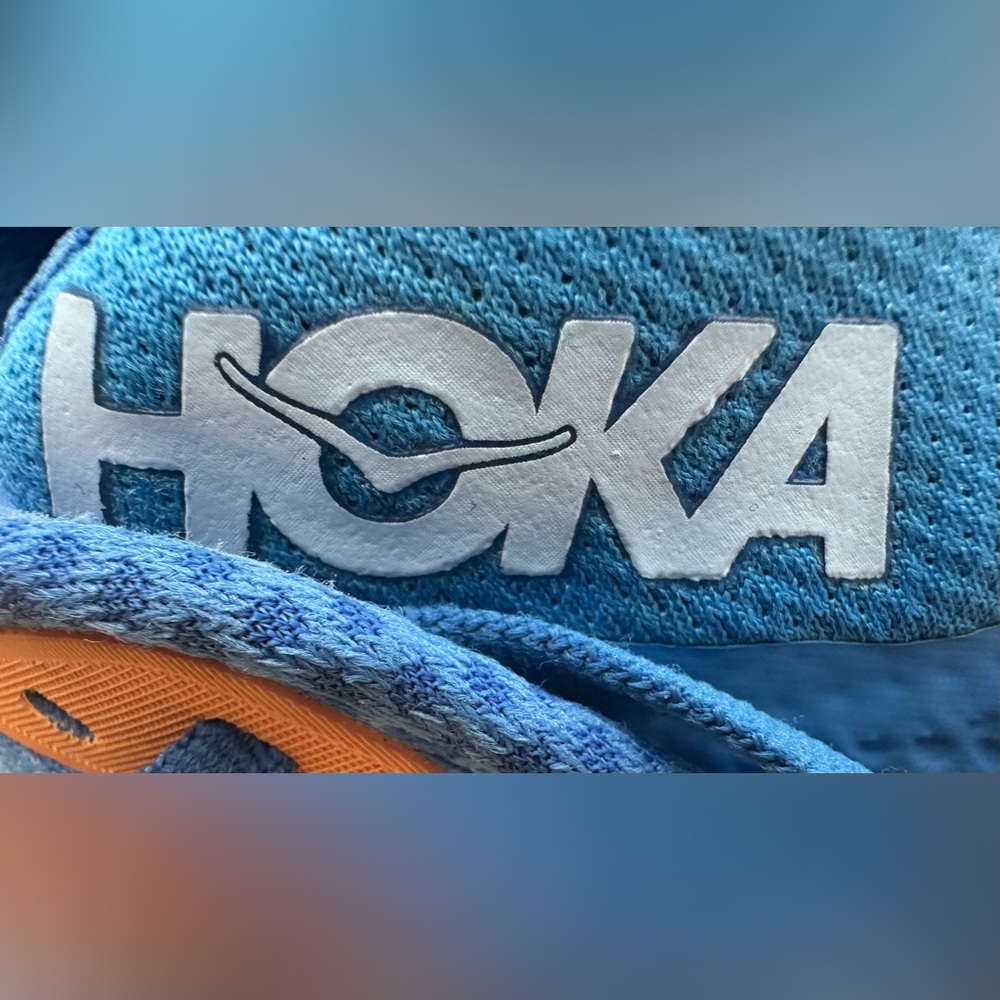 Hoka One One Clifton 9 Coastal Sky Blue Orange Running Shoes Men’s Size 12 VGC - Picture 8 of 16